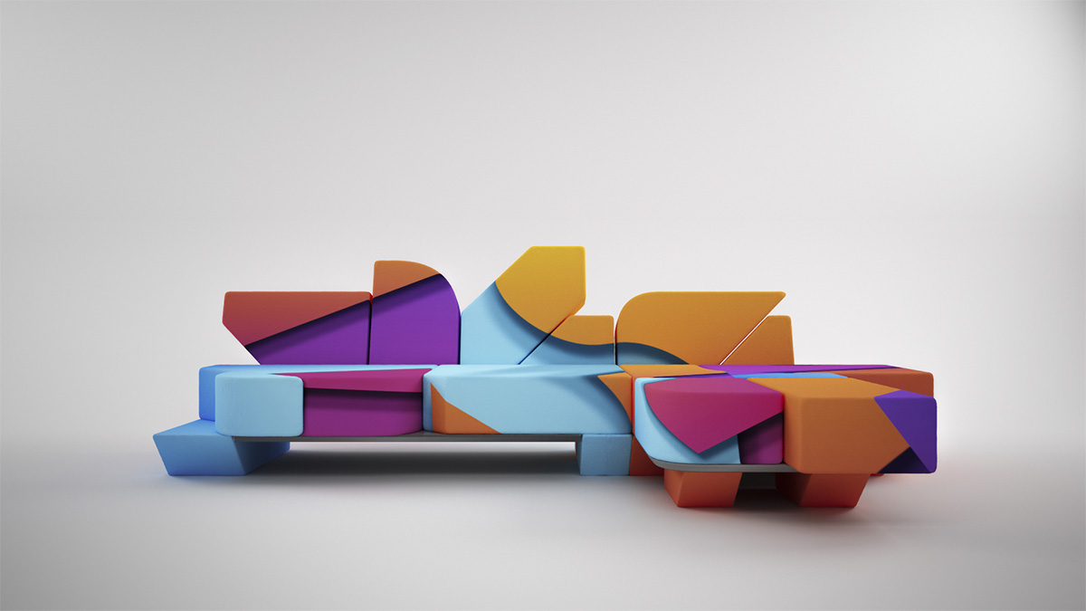 Phygital sofa by Istituto Marangoni alumnus Riccardo Ciofi