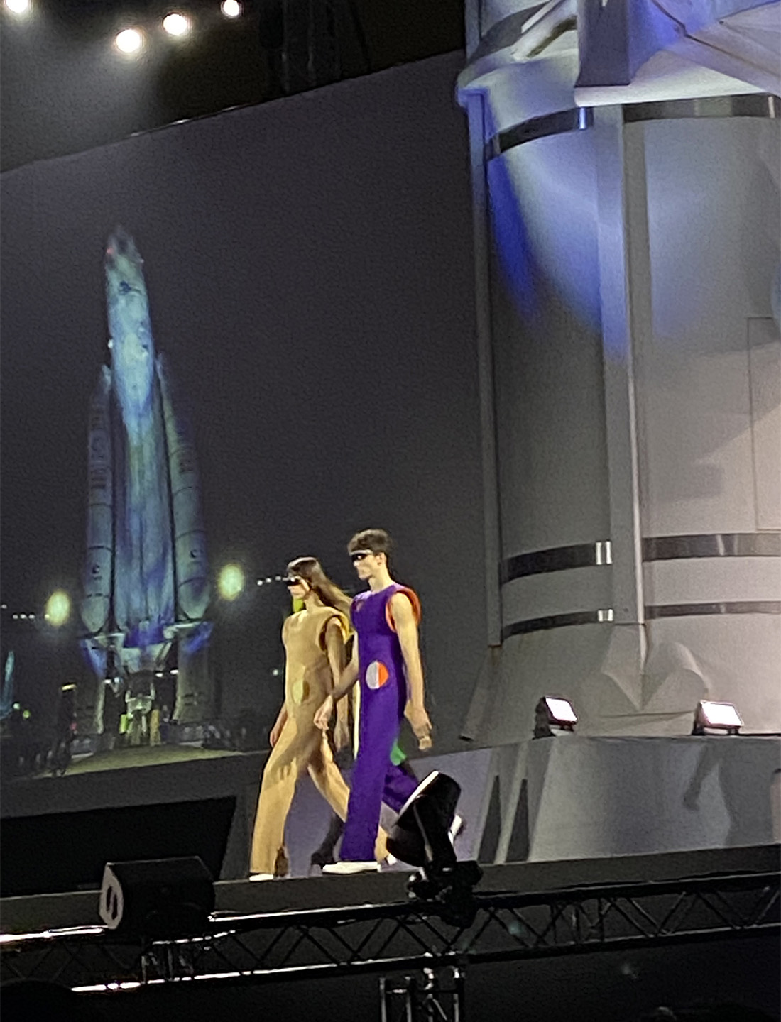 Models on the catwalk at PierreCardin tribute show