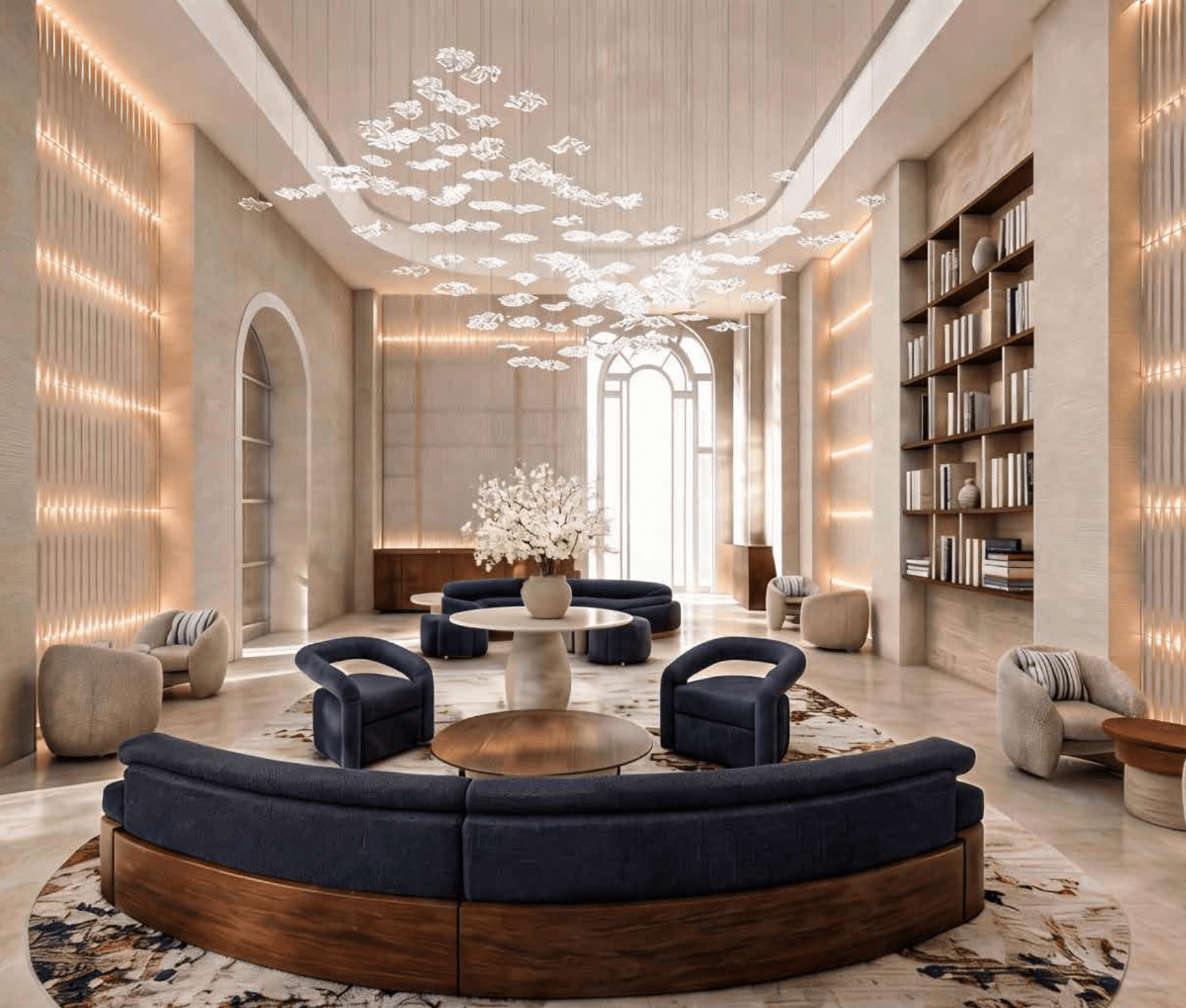 Illuminated Memory, a contemporary hotel interior design concept for Cures Marines Hotel & Spa in Trouville-sur-Mer, Normandy, is designed by emerging designers Christina Kontopoulou, Agostina Dalle Palle and Nicholas Kambanis. The project reinterprets the hotel’s Belle Époque heritage through quiet luxury, natural materials, atmospheric lighting and contemporary wellness design.