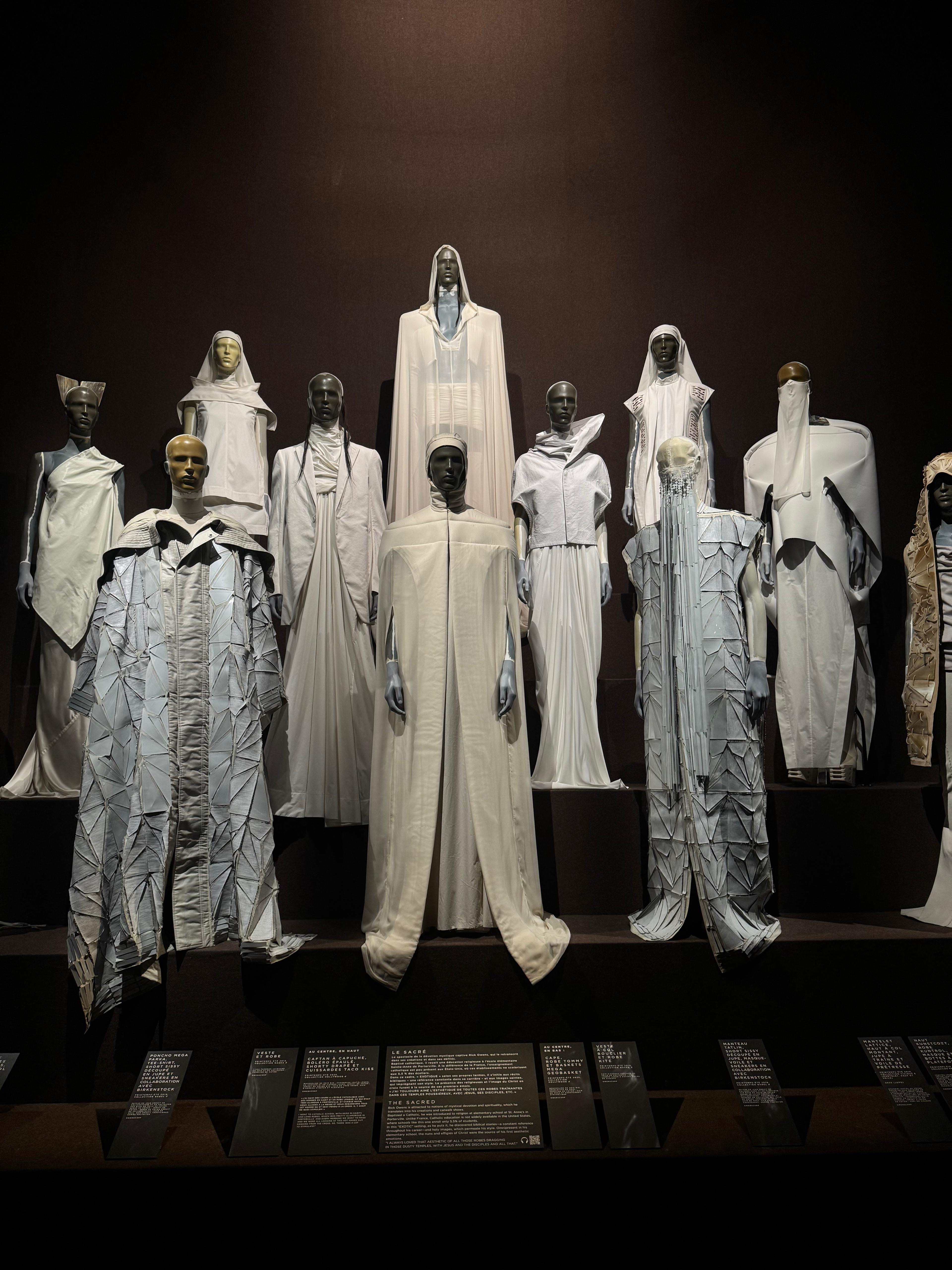 Looks exhibited in Rick Owens "Temple of Love" Retrospective